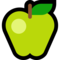 Green Apple emoji on Microsoft
